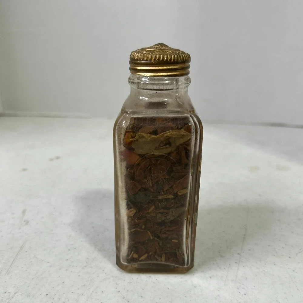 Vintage Richard Hudnut Tout Mon Jardin Potpourri Sachet Glass Bottle Floral